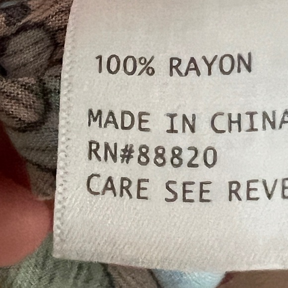 Exotic tropical design fabric wide leg, summer pants size S - Picture 6 of 8